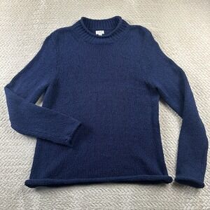 J. Crew Rollneck Sweater Women's XL Navy blue Cabin Cozy modern Sophisticated